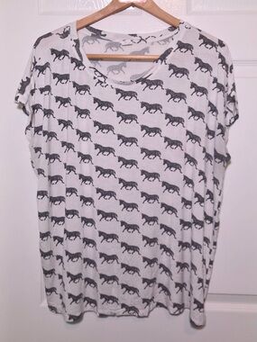 kate quinn 🟣 Size XL Zebra Print Boxy Tee